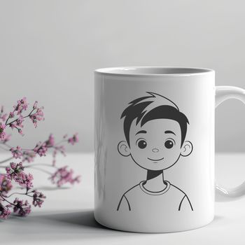 Illustration of a young child in simple vector style.
