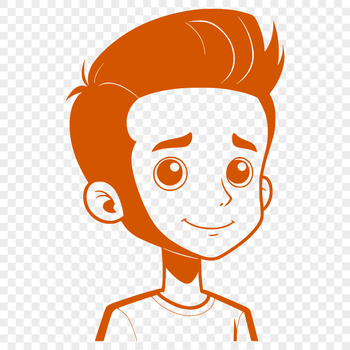 A young child's portrait created as an SVG vector graphic.