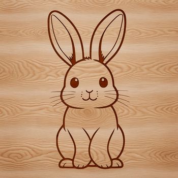 A cartoon rabbit figure designed as vector art for digital use.