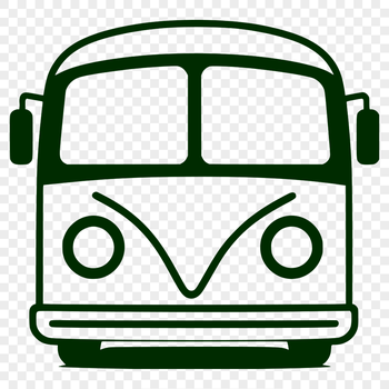 A detailed, scalable illustration of a bus, suitable for vector design and cutting machine applications.