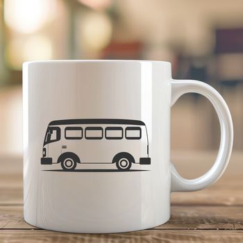 A high-resolution illustration of a bus in a vector format.