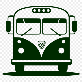 A vector illustration of a modern city bus with multiple windows.
