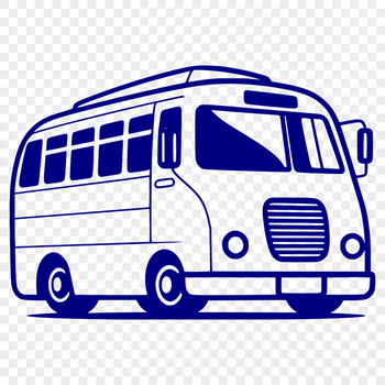 A simple bus illustration in vector format.