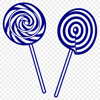 Colorful illustration of a lollipop on a white background for use as clip art in various design applications.