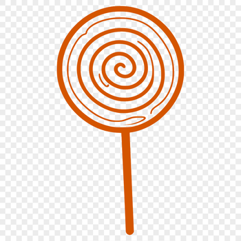 A colorful illustration of a lollipop made from various vector shapes.
