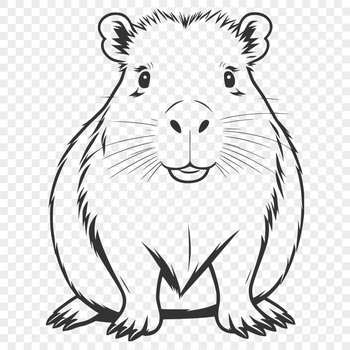A high-resolution vector graphic of a capybara, suitable for digital use in various applications.
