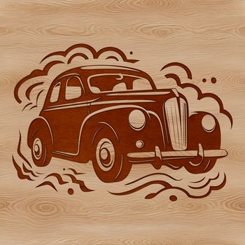 A simple vector illustration of a road vehicle.
