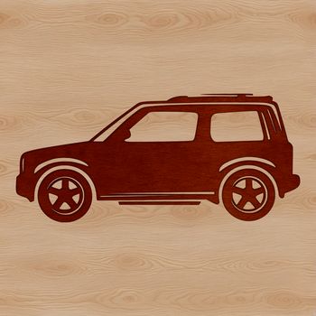 A simple, high-resolution vector illustration of a vehicle for graphic design projects.