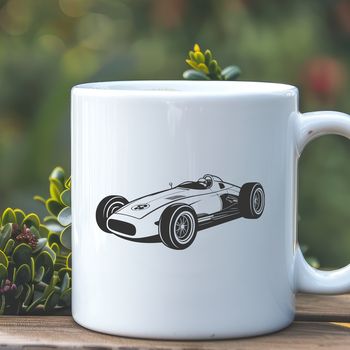 Vector design illustration of a racing car.