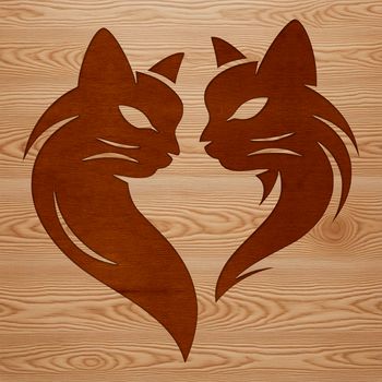 A high-quality digital illustration of a domestic cat's head from various angles, suitable for vector design.
