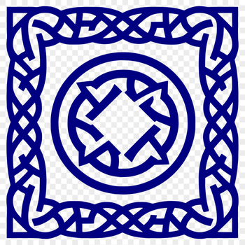 A stylized Celtic design featuring intricate shapes and patterns, suitable for various digital applications.