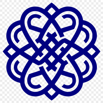 A traditional Celtic design featuring intricate ornamentation and interlocking shapes.