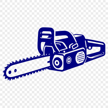 An SVG vector design representation of a chainsaw.