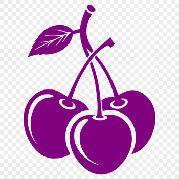 A digital representation of a ripe cherry, suitable for various design applications.