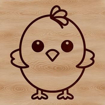 A simple line drawing of a chicken, suitable for clip art and vector design.