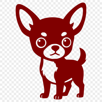 A high-quality illustration of a small dog breed, created as a vector art file.