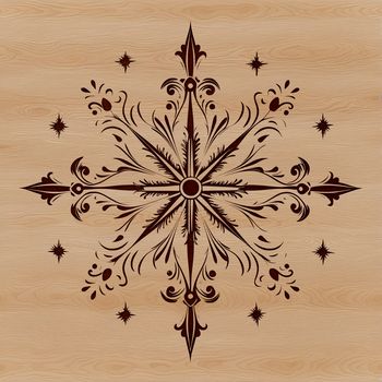 A stylized star design suitable for vector graphics and cutting machines.