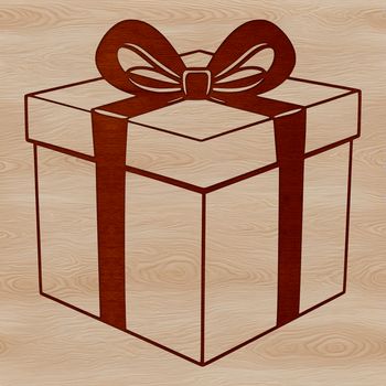 A simple vector design of a gift box with a lid, ideal for crafting and DIY projects.