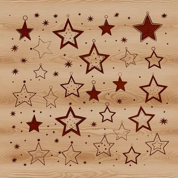 A detailed vector illustration of a star symbol in various colors.