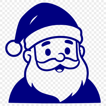 An SVG silhouette of Father Christmas for commercial or personal use.