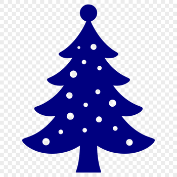 A minimalist illustration of a Christmas tree in a digital format, suitable for various uses.
