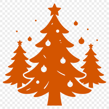 A digital illustration of a Christmas tree in silhouette form, suitable for various uses such as web design and DIY projects.
