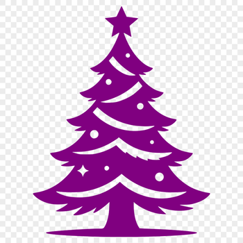 Christmas tree illustration in a clean vector design suitable for various commercial uses.