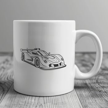 An SVG illustration of a speedy car in motion, ideal for customization and editing using Adobe Illustrator or Procreate.