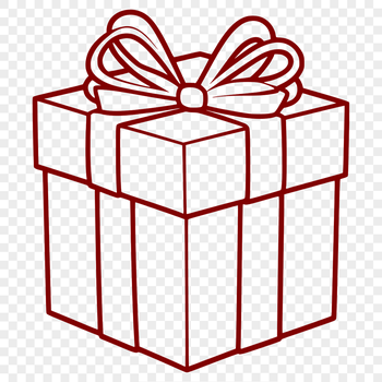 A stylized illustration of a gift box made from high-quality vector art.