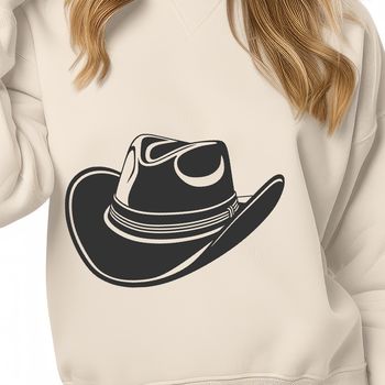 A vector illustration of a classic cowboy hat, suitable for digital designs and crafts.
