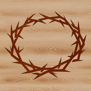 Illustrative crown made from thorns, a symbol often associated with Christian traditions.