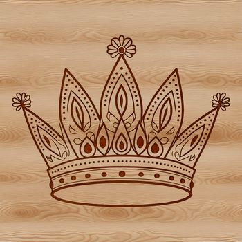 A customizable crown design suitable for various cutting machines and stencils.
