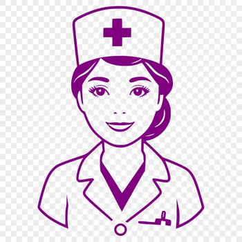 Female nurse in uniform, suitable for medical or healthcare projects.