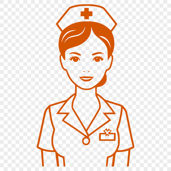 A female nurse wearing a uniform with a stethoscope around her neck.