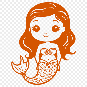 A stylized illustration of a mythical mermaid, suitable for vector art designs.
