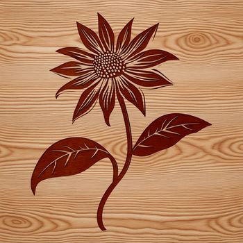 A single stem of a delicate wild flower with petals in various colors, suitable for use as a vector graphic in designs.