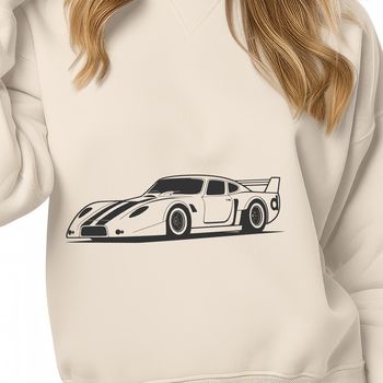 A sleek racing car designed as vector art for digital cutting machines like Cricut or laser cutters.