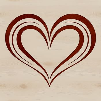 Heart shape vector graphic illustration suitable for various designs.