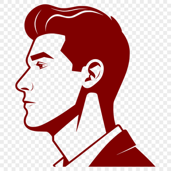 A digital representation of a male figure created using vector graphics.
