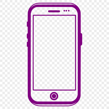 A detailed illustration of a modern smartphone with sleek design.