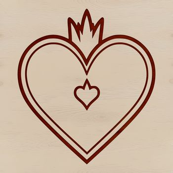 A stylized illustration of the Sacred Heart icon, suitable for vector graphics and digital design.