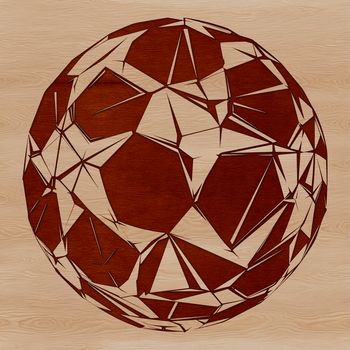 An illustration of a soccer ball, designed as a vector graphic.