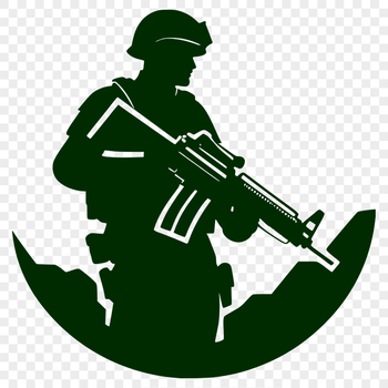 A digital illustration of a man in military attire, suitable for graphic design projects.