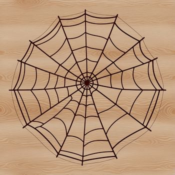 A intricately designed vector illustration of a spider web, suitable for graphic design and crafting projects.