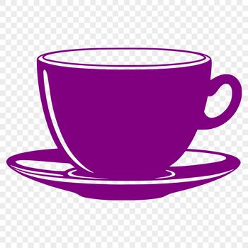 A simple teacup design created in vector format.