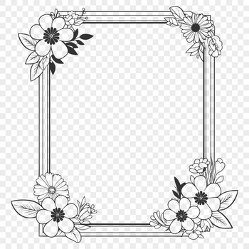 A customizable vector frame design suitable for clip art and graphic design projects.