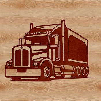 A high-resolution digital image of a semi truck, suitable for editing and customization in various design software.