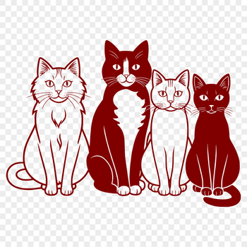 A simple illustration of a domesticated feline animal.