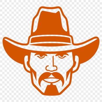 A detailed illustration of a cowboy in western attire.