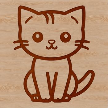 A simple illustration of a sitting cat, suitable for use in vector design.